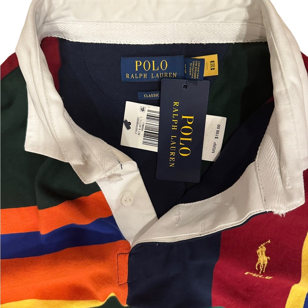 Polo Ralph Lauren Classic Fit
Patchwork Rugby Shirt Men’s Large NWT - Picture 7 of 11